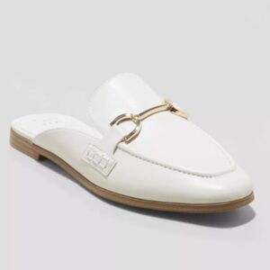 A New Day Women's Sandy Bone Mule Flats  with Memory Foam Insole Various Sizes